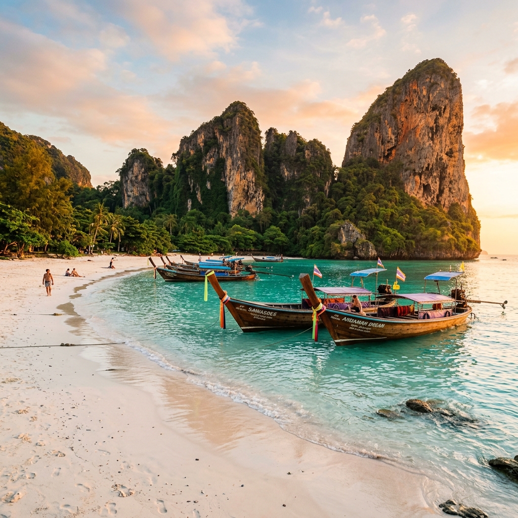 Pristine beach in Krabi, Thailand